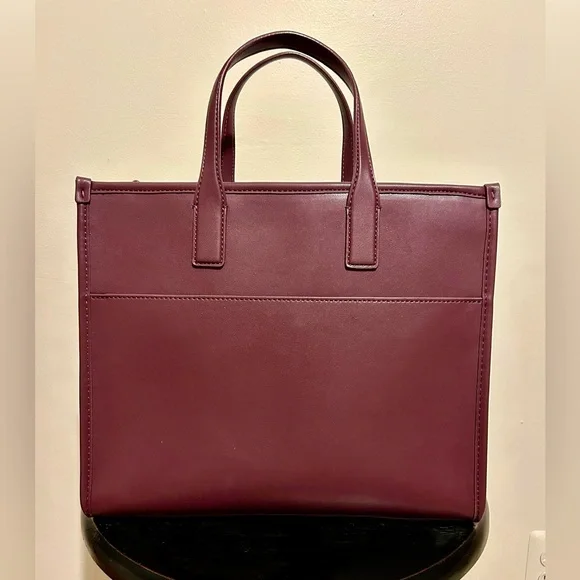 Karl Lagerfeld Burgundy Tote Bag - Picture 2 of 8